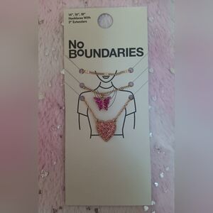 No Boundaries Pink and Purple Necklace Trio